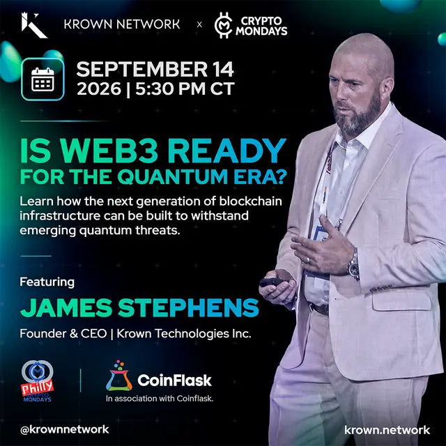 CryptoMondays Philly; ft. James Stephens, CEO Krown Technologies Inc.