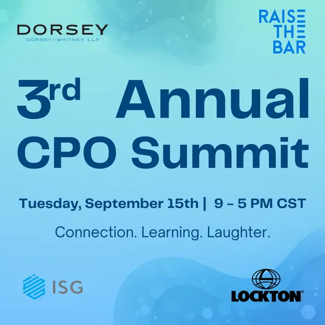 3rd Annual Raise The Bar CPO Summit