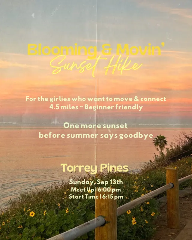 Blooming & Movin' : Sunset Hike at Torrey Pines