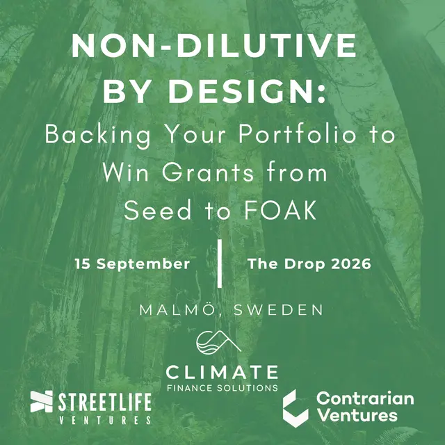 Non-Dilutive by Design: Backing Your Portfolio to Win Grants from Seed to FOAK