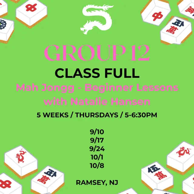 Beginner Mah Jongg Lessons (Group 12- Thursdays)