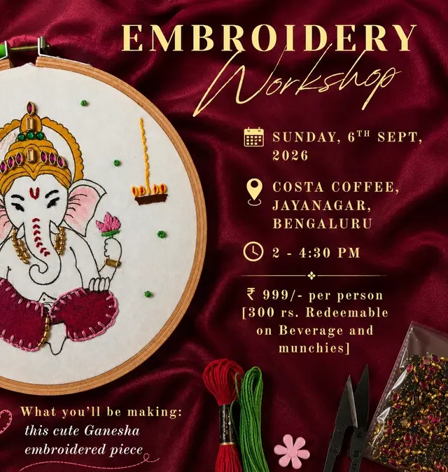 Ganesha Embroidery Workshop