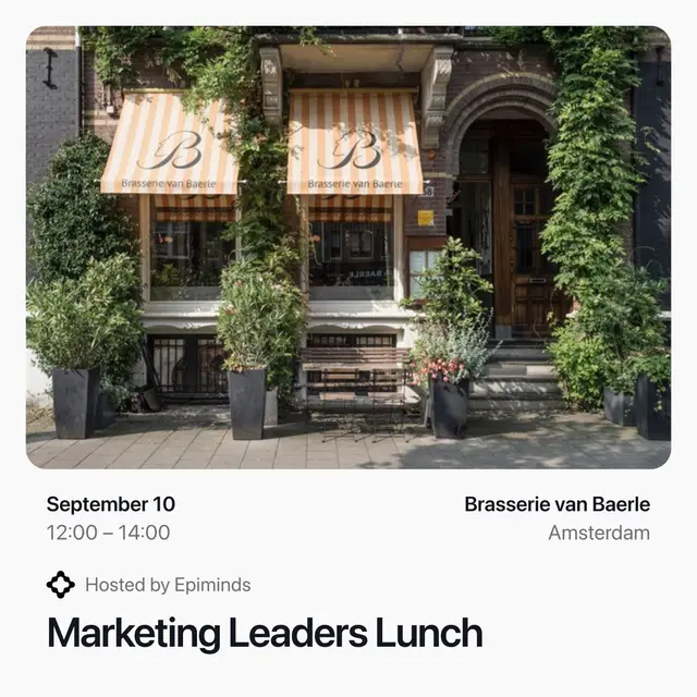 Marketing Leaders Lunch @ Brasserie Van Baerle