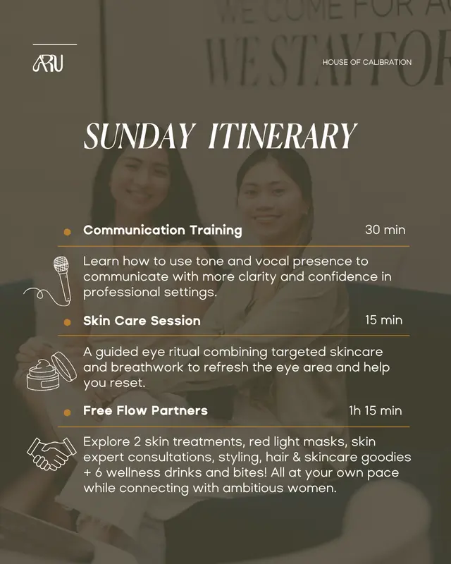 ARU Back To Dubai Edition : Wellness Event for Ambitious Women in Dubai