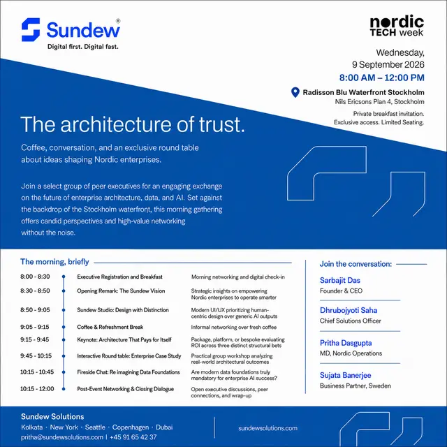 Sundew Solutions: The Architecture of Trust — An Exclusive Executive Roundtable Breakfast