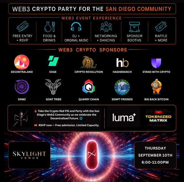 TOKENIZED MATRIX🩸 WE₿3 SAN DIEGO CRYPTO PARTY🌐