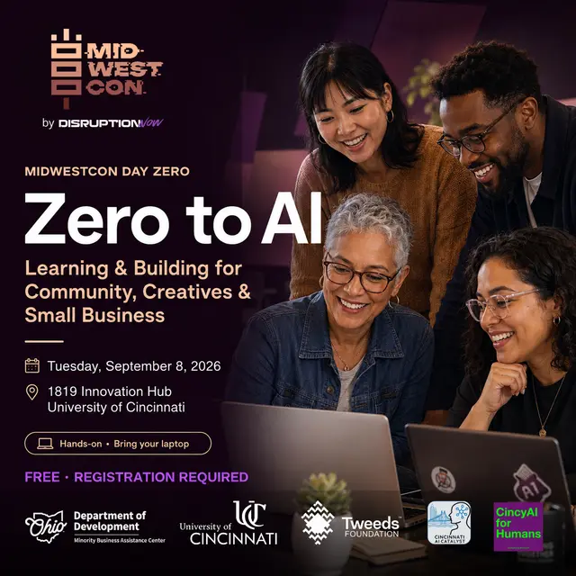 Midwestcon: Day Zero: AI for Community, Creatives and Small Businesses.