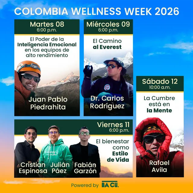 COLOMBIA WELLNESS WEEK 2026 | Speakers Line Up – Mentes de Alto Rendimiento