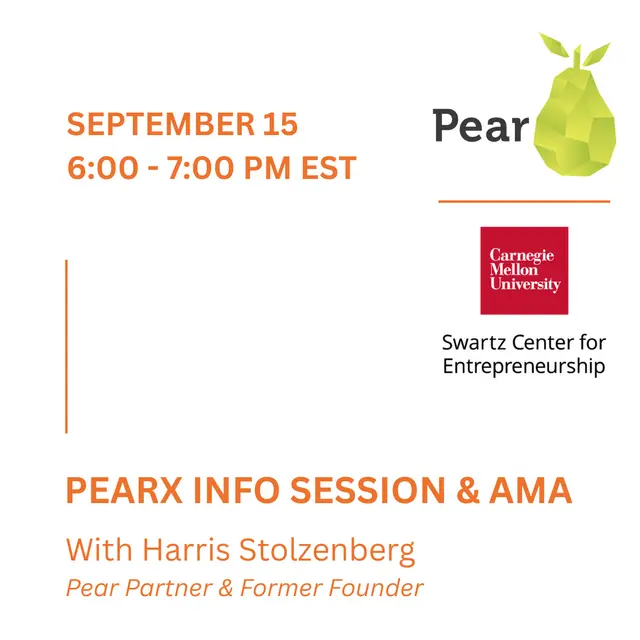 PearX Info Session & AMA with Harris Stolzenberg, Pear Partner & Former Founder
