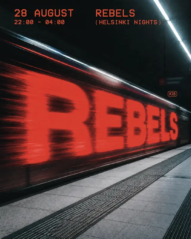 REBELS @ HELSINKI NIGHTS • FRI 11.9.26 (REGISTER NOW TO CLAIM YOUR BENEFITS)
