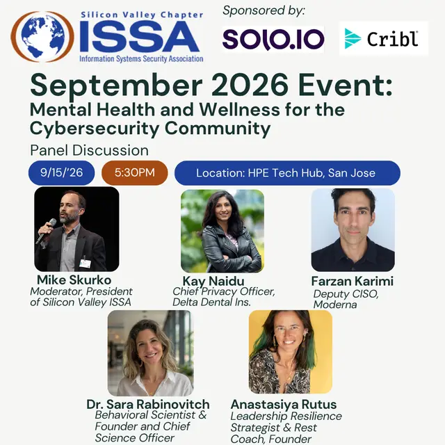September 2026: Mental Health and Wellness for the Cybersecurity Community