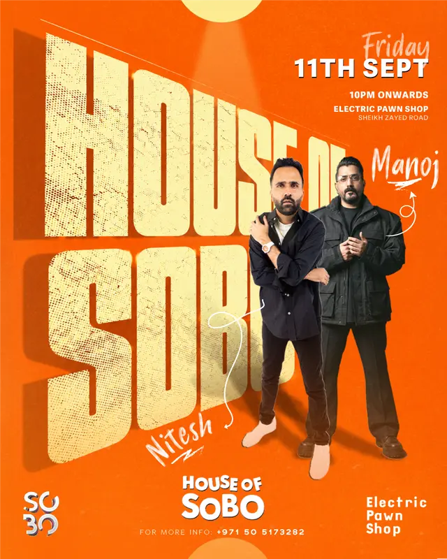 HOUSE OF SOBO | 6TH EDITION | ELECTRIC PAWN SHOP | 11TH SEPT, FRI