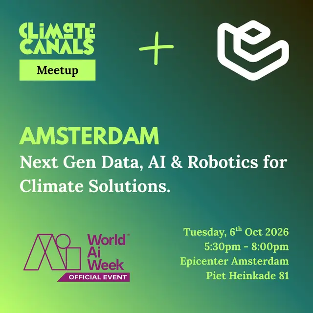 Climate Canals: Next Gen Data, AI & Robotics for Climate Solutions.