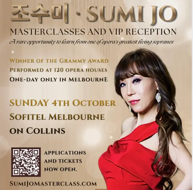 Grammy Award Winning Korean Soprano Sumi Jo : Melbourne Masterclass and Reception