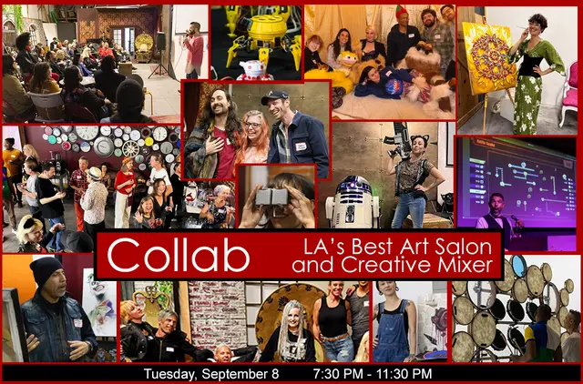 Collab for September - LA's Best monthly Art Salon & Creative Networking Party!