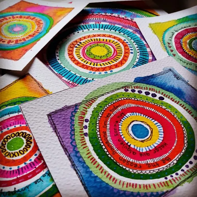 Painting Mandala Cards