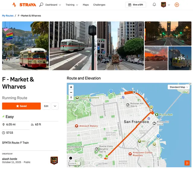 Muni Run Club runs the F - Market Streetcar
