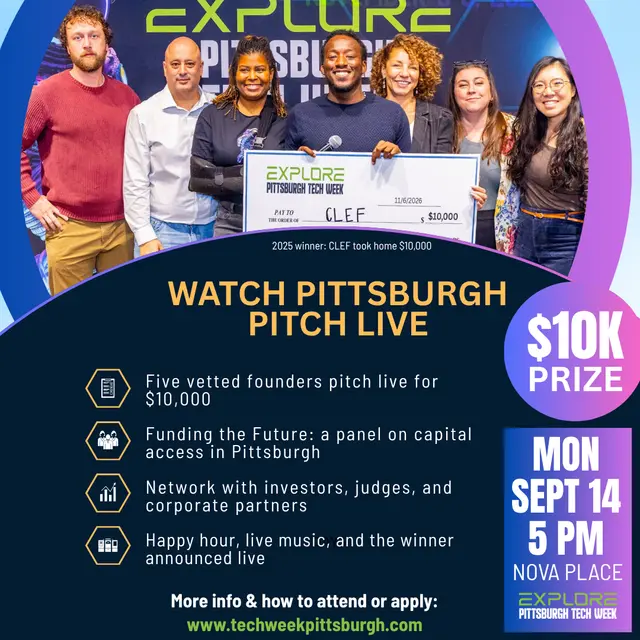 Pittsburgh's Next Big Bets: $10K Startup Pitch Competition & Funding Panel