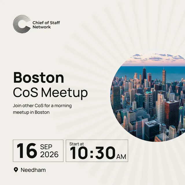 Boston CoS Meetup (Wed, Sep 16)