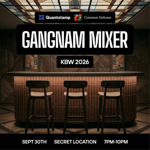 Quantstamp X Common Defense Gangnam Mixer | KBW 2026