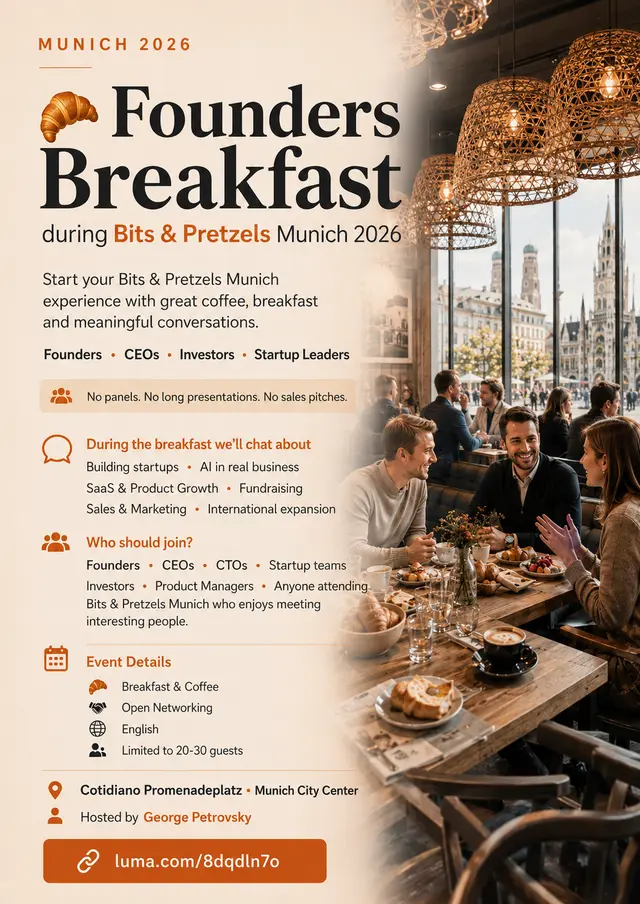 Founders Breakfast in Munich during Bits&Pretzels