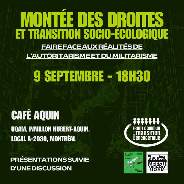 Montée des droites et la transition socio-écologique.