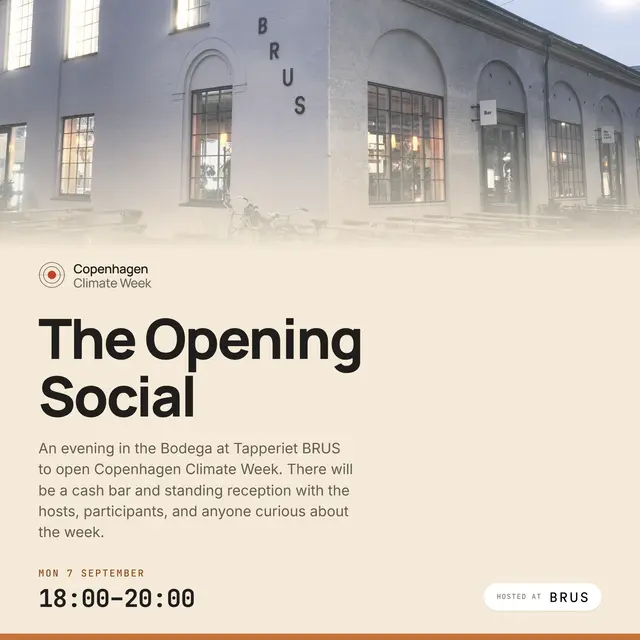 Copenhagen Climate Week Opening Social