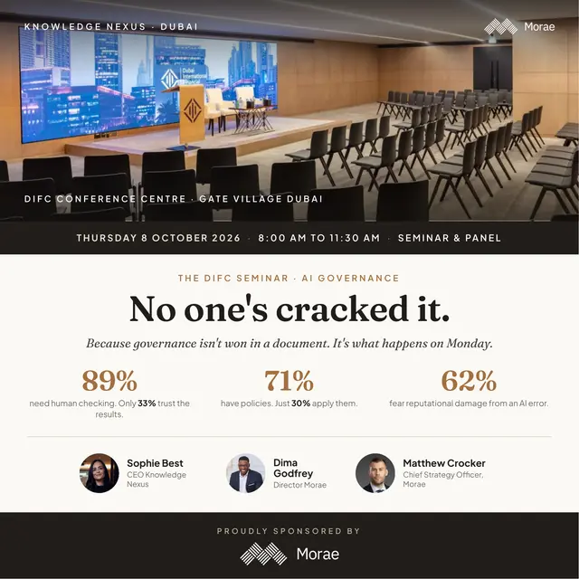 The DIFC Seminar - AI Governance: No one's cracked it.
