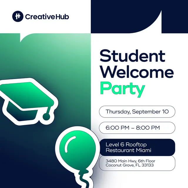 Creative Hub Student Welcome Party 🎉