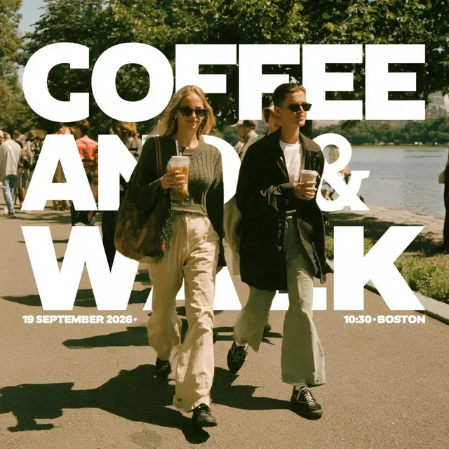 Coffee and Walk on the Charles
