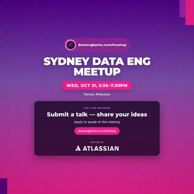 Sydney Data Eng meetup, October Edition