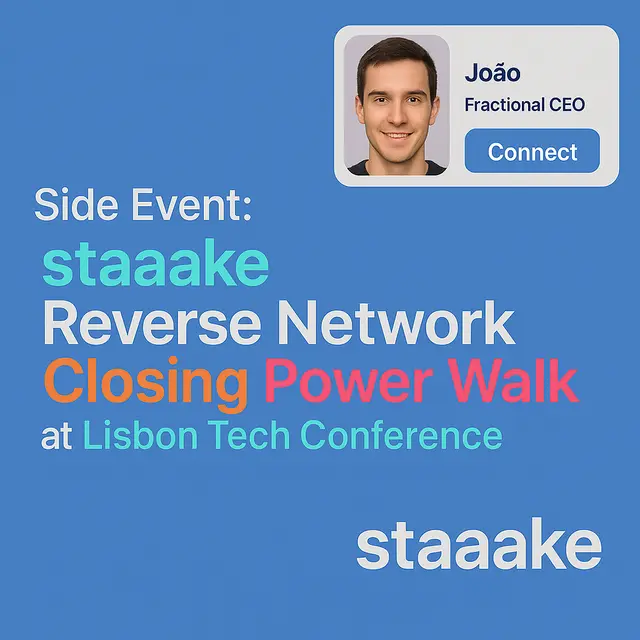 Side Event: staaake Reverse Network Closing Power Walk at Lisbon AI/Tech Conference