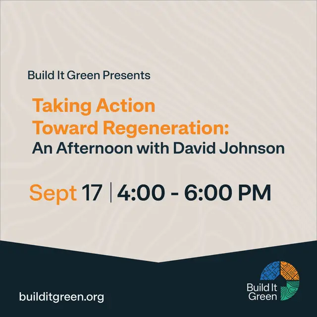 Taking Action Toward Regeneration: An Afternoon with David Johnson