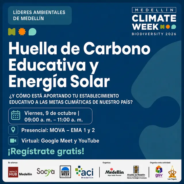 ¿Sabes cuál es la huella de carbono educativa de Medellín? Descúbrela y conoce cómo reducirla con una solución financiera de energía solar.