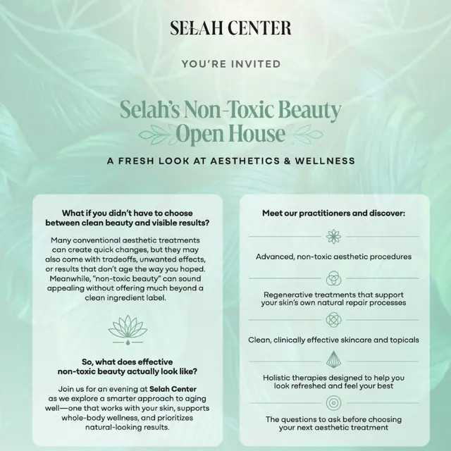 Selah Center's Non-Toxic Beauty Open House