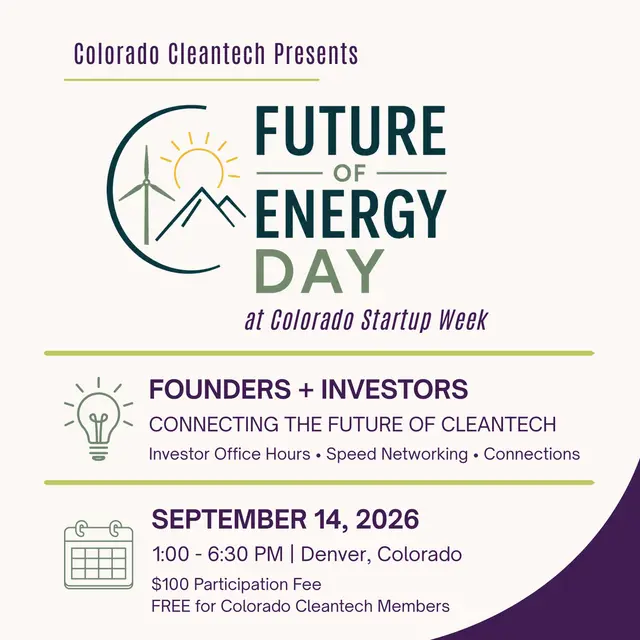 Future of Energy Day at Colorado Startup Week