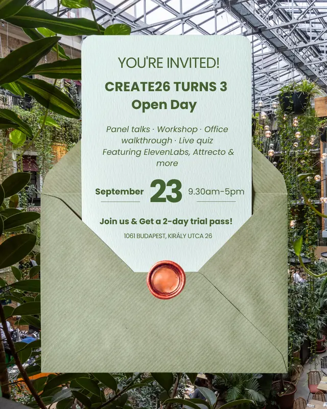 CREATE26 Turns 3 🎂 - Open Day, Founders, and a Party