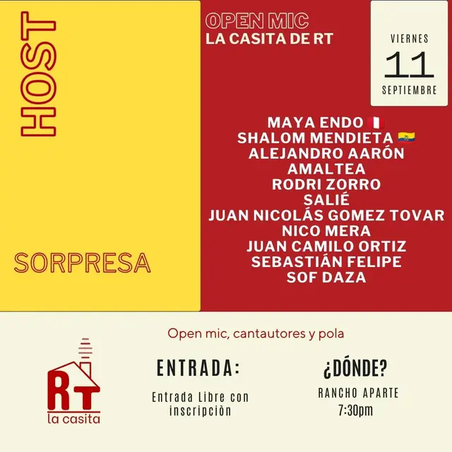 Open Mic La Casita de RT