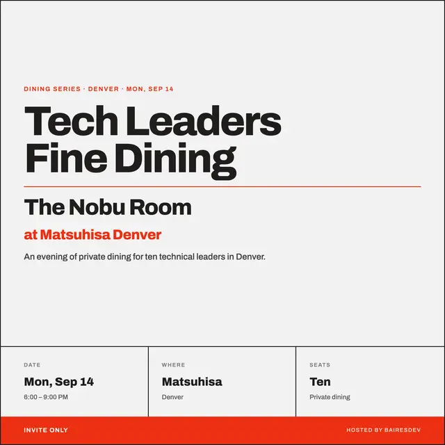 Tech Leaders Fine Dining Series: Matsuhisa Denver