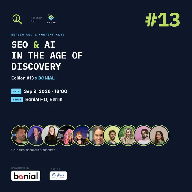 BERLIN SEO & Content Club #13 x BONIAL