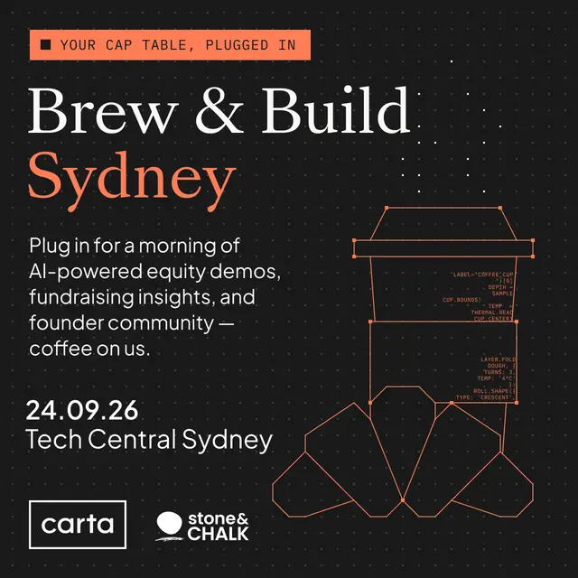 Brew & Build Sydney: Your Cap Table, Plugged In