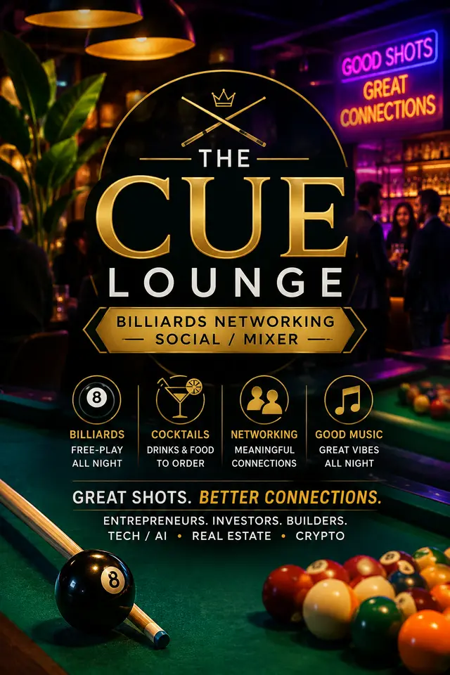 THE CUE LOUNGE - Billiards Networking Social/Mixer - (Elevate Festival Event)