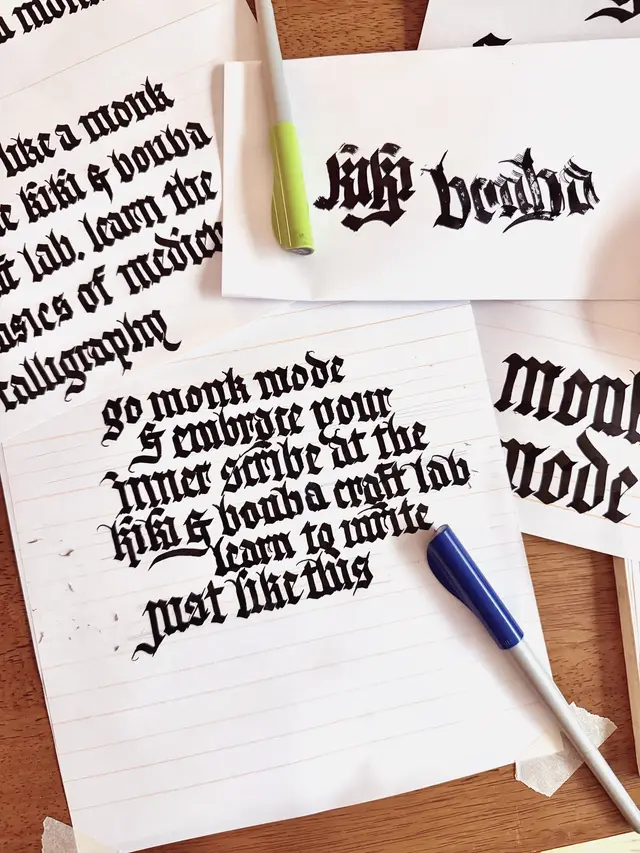Medieval Gothic Calligraphy Workshop