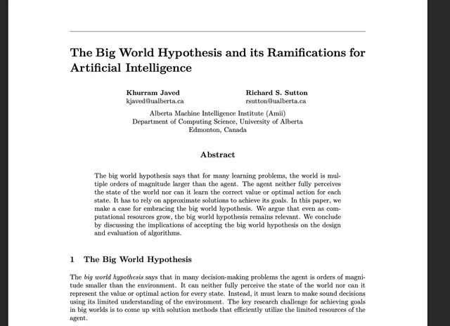 Learning Layer Paper Reading Club - Week 31 - The Big World Hypothesis