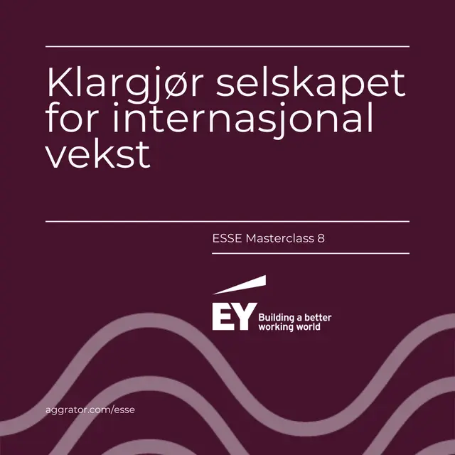 ESSE 8: Klargjør selskapet for internasjonal vekst