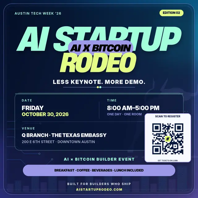 💻 AI Startup Rodeo @ Austin Tech Week '26 October 30th