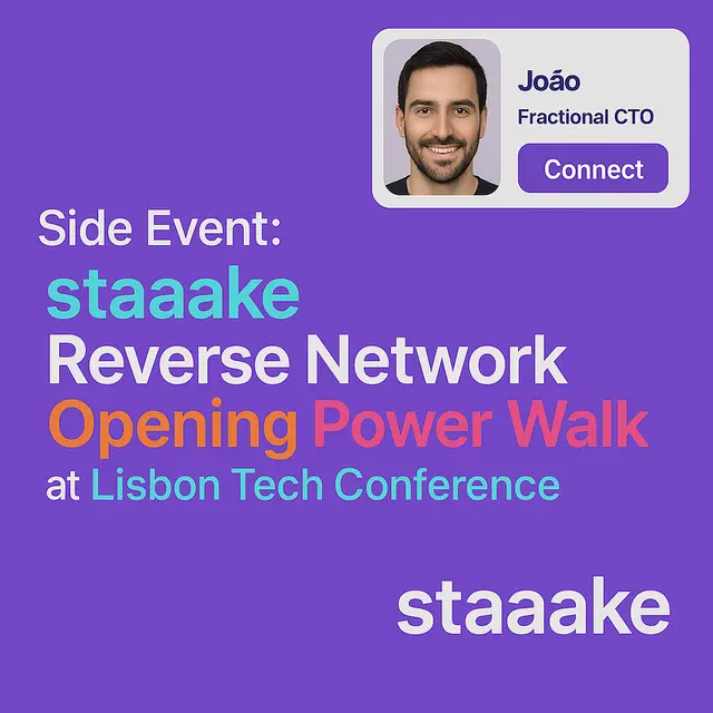 Side Event: staaake Reverse Network Opening Power Walk at Lisbon AI/Tech Conference