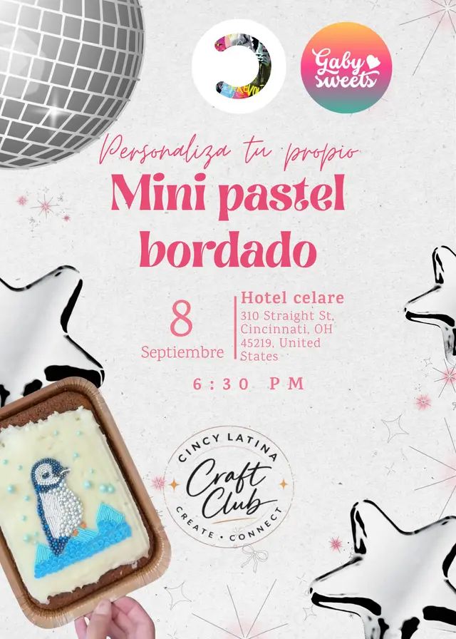 Personaliza tu propio Mini pastel bordado 🍰🧁