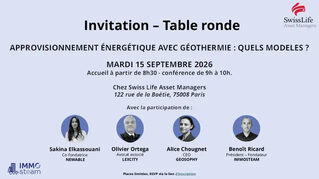 [Table ronde] Approvisionnement énergétique avec géothermie : quels modèles ?