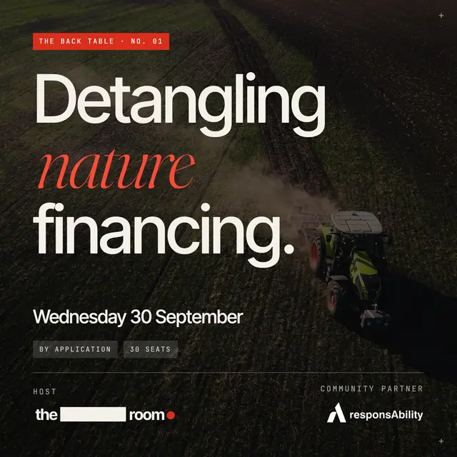 The Back Table No.1 | Detangling Nature Financing